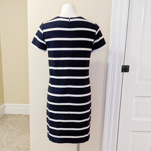 LOFT navy blue and white shift dress - Picture 3 of 7